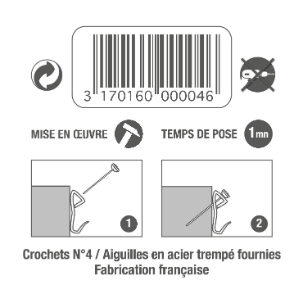 Crochets acier n° 4 avec aiguilles