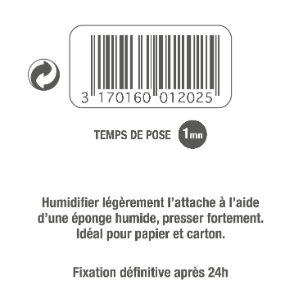 Attaches gommées - 30mm