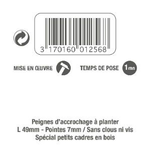 Peignes d'accrochage à planter